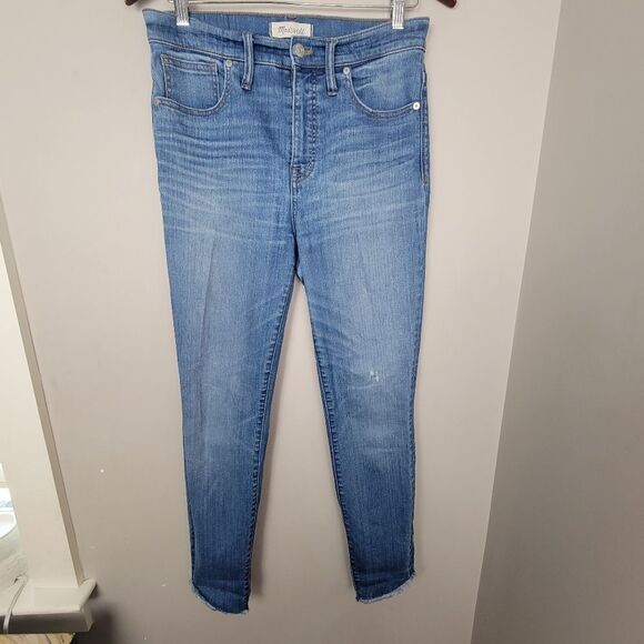Madewell 10" High Rise Skinny Raw Hem Jeans 28 - Picture 1 of 5